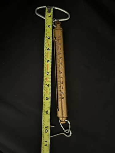 VTG Chatillon Brass Hanging Scale 6 LBS Model IN-6 NY USA Scale....NICE! - Picture 5 of 5
