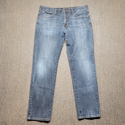 Lucky Brand Jeans Herren 37x32 221 Original Straight Dark Wash Blau Denim Stretch