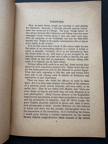 Fortune Telling by Cards, by Hugh Morris - 1936 - Antique Softcover Book - Foto 5 di 12