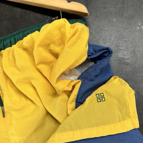 Vintage Givenchy Yellow Green Blue Block Swim Trunks Shorts Bathing Suit Sz XL - Picture 3 of 7