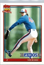 1991 Topps Tim Burke Montreal Expos #715