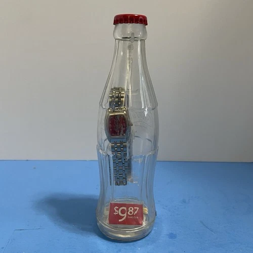 2002 Unopened Coca Cola Quartz Watch In Plastic Coke Bottle Sealed Vintage