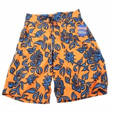New Roundtree  Yorke Light Orange Floral Board Shorts Swim Shorts Mens Size 32