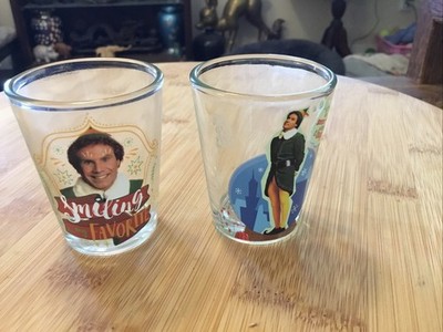 Buddy The Elf ~ Will Ferrel Movie ~ Set Of 2 Christmas Shot Glasses 1.5 oz