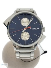 COACH Men's Quartz Analog Blue Dial Bracelet Watch