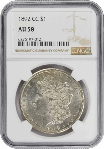 1892-CC Morgan Silver Dollar AU58 NGC