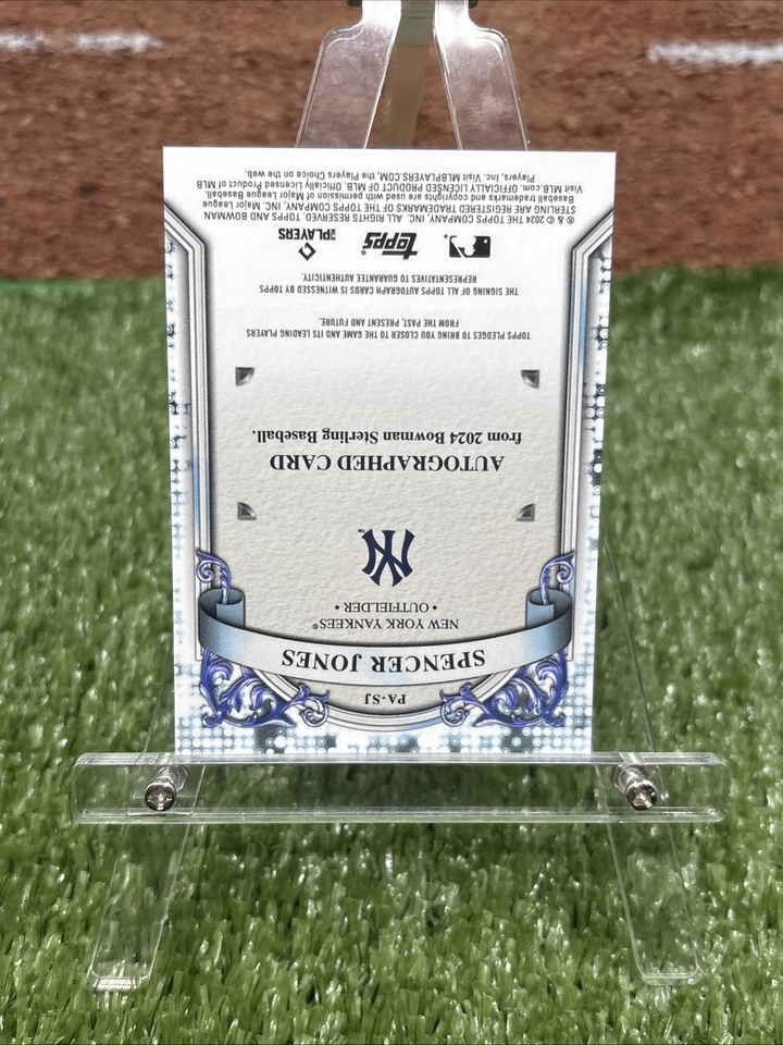 2024 Bowman Sterling Spencer Jones Prospect Auto #PA-SJ Yankees - Image 4 of 4