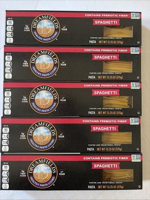 5 Boxes Dreamfields Spaghetti Pasta Non-GMO Vegan 13.25 Ounce Exp. 05/27