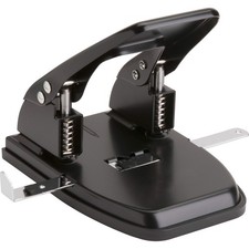 Business Source Heavy-Duty Hole Punch 65626 Black Small