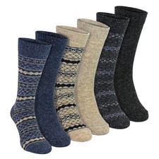 Sock Snob - 6 Pairs Mens Thick Alpaca Durable Boot Socks