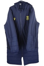 MACRON Stoke City Blue Padded Coat size 3XL Mens Full Zip Hooded Football 017039