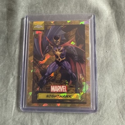 2024 Topps Marvel Chrome Sapphire Nighthawk Orange Refractor 04/75