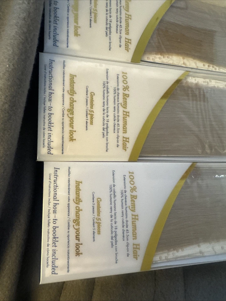 Bt 96 Ultra Seamless Clip In HumanHair Extensions Brown/Blonde Balayage 18” 5pc - Image 3 of 4