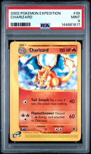 2002 POKEMON EXPEDITION #39 CHARIZARD PSA 9