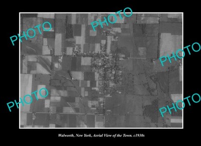 Walworth New York Aerial View Of The Town c1930 Old Large Historic Photo