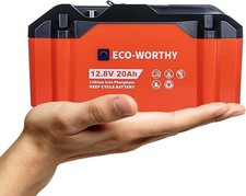 ECO-WORTHY 12V 20Ah LiFePO4 Lithium Battery Deep Cycle RV Marine BMS