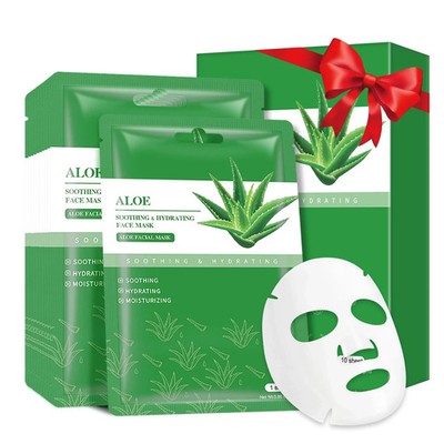 Aloe Vera Soothing Mask Hydrating Face Masks Skincare Moisturizing Facial She...