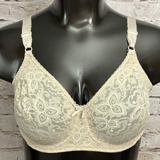 Bali 3432 Lace N Smooth Retro Underwire Unlined Breathable Bra Beige 38DD