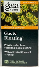 Gaia Herbs Gas & Bloating, 50 Capsules - EXP: 11/26