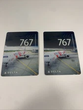 Delta Airline-Pilot Trading Card #76. Breast Cancer Awareness. Set of 2!