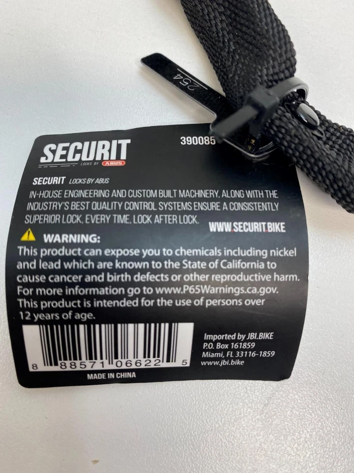 new SECURIT bicycle COMBINATION Combo LOCK Jackie CHAIN  43" long - Image 4 of 4