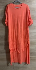 Free People Chrissa Hi Low Tee Shirt Relaxed Fit Midi Dress Small Lounge Casual