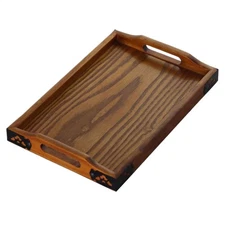 Wood Tray Platter With Handles Home Decor Wood Tray For Kitchen Counter Pleasant