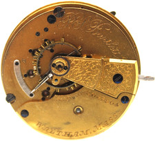 1883 WALTHAM POCKET WATCH MOVEMENT 2062504 GRADE: P.S. BARTLETT 18s 15j LT
