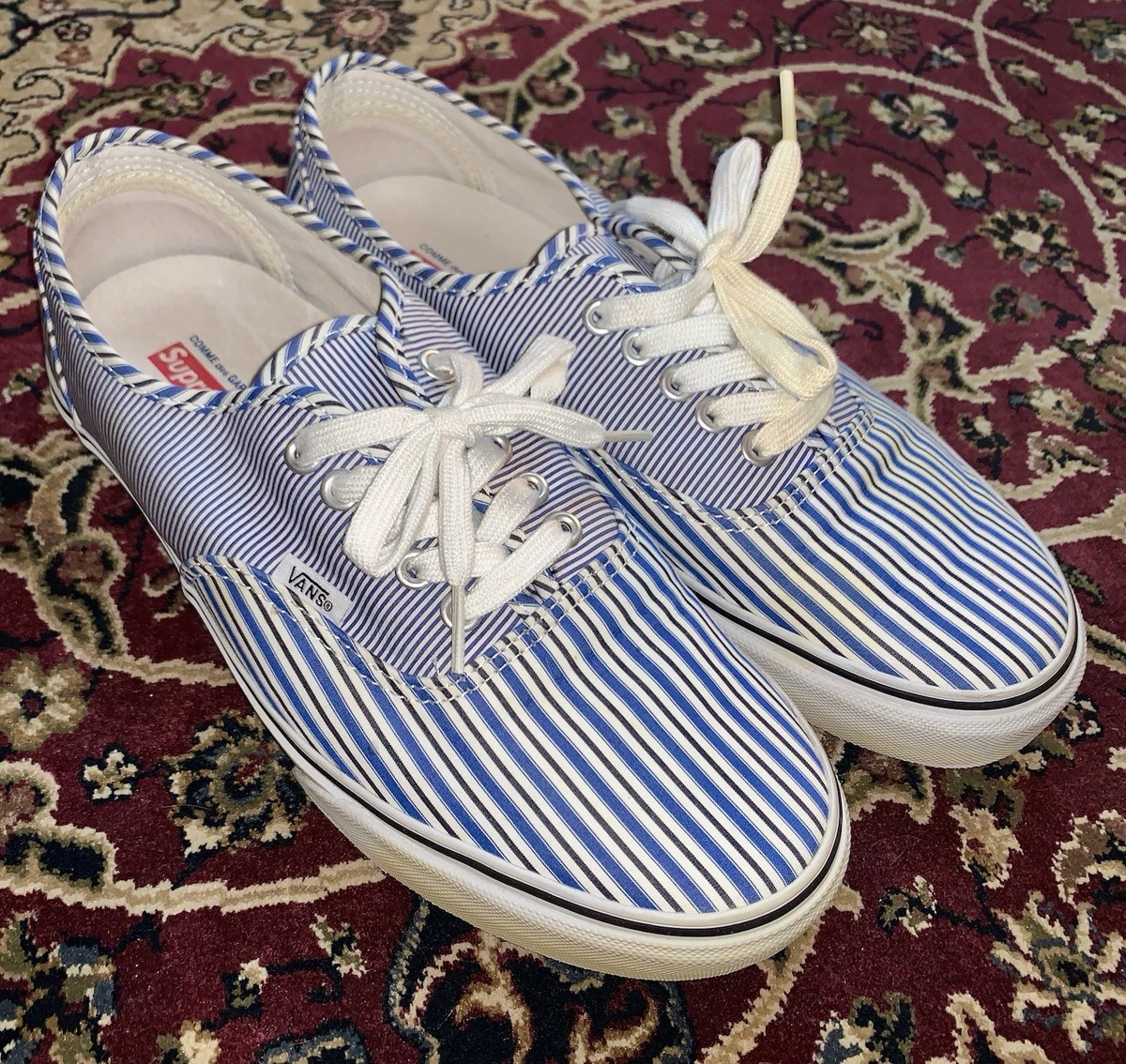 Supreme x Vans Authentic Pro Blue Comme Des Garçon 8.5 New DS SS12