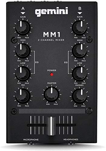 2-канальный профессиональный аналоговый DJ-микшер Gemini MM1BT с Bluetooth-входом