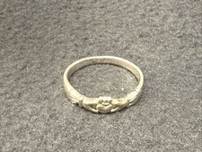 Claddagh Ring Irish Ladies Friendship Ring 925 Marked Vintage Promise Ring