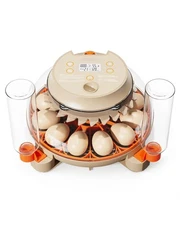 Innsky 12 Egg Incubator, Automatic Egg Turning and IS-EI001, White/Orange