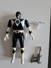 Vintage 1993 Mighty Morphin Power Rangers Black Ranger Flip Head Figure Complete