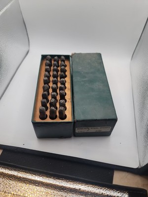 Vintage MARK RITE 3/16'' Heavy Duty Letter & Punch Stamp Set in Original Box