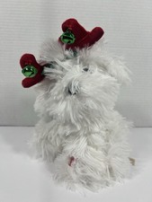 Dan Dee Spinning Animated White Dancing Christmas Dog Puppy Not Tested.