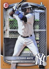 Richard Matic 2025 Bowman #BP-71 Prospects Gold #/50
