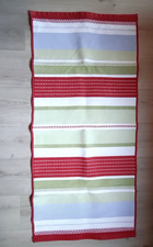 Ikea TORVA RAND Flat Weave Cotton Rug Washable Colourful Red Green Blue