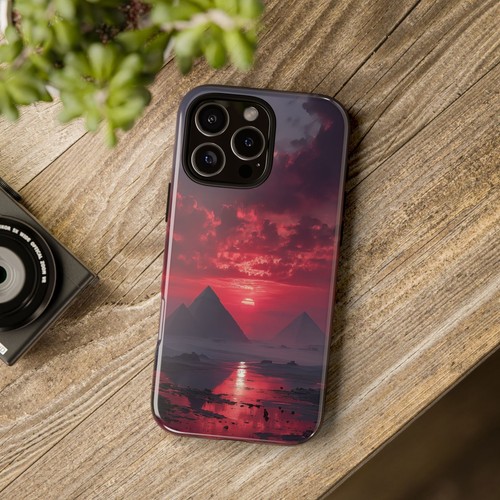Egypt Pyramids Blood Red Sky Phone Case for iPhone, Samsung Galaxy, Pixel - 第 9/239 張圖片