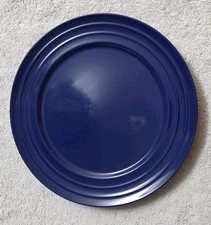 Rachael Ray Cobalt Blue Double Ridge Stoneware 11" Dinner Plate NEW, TAG