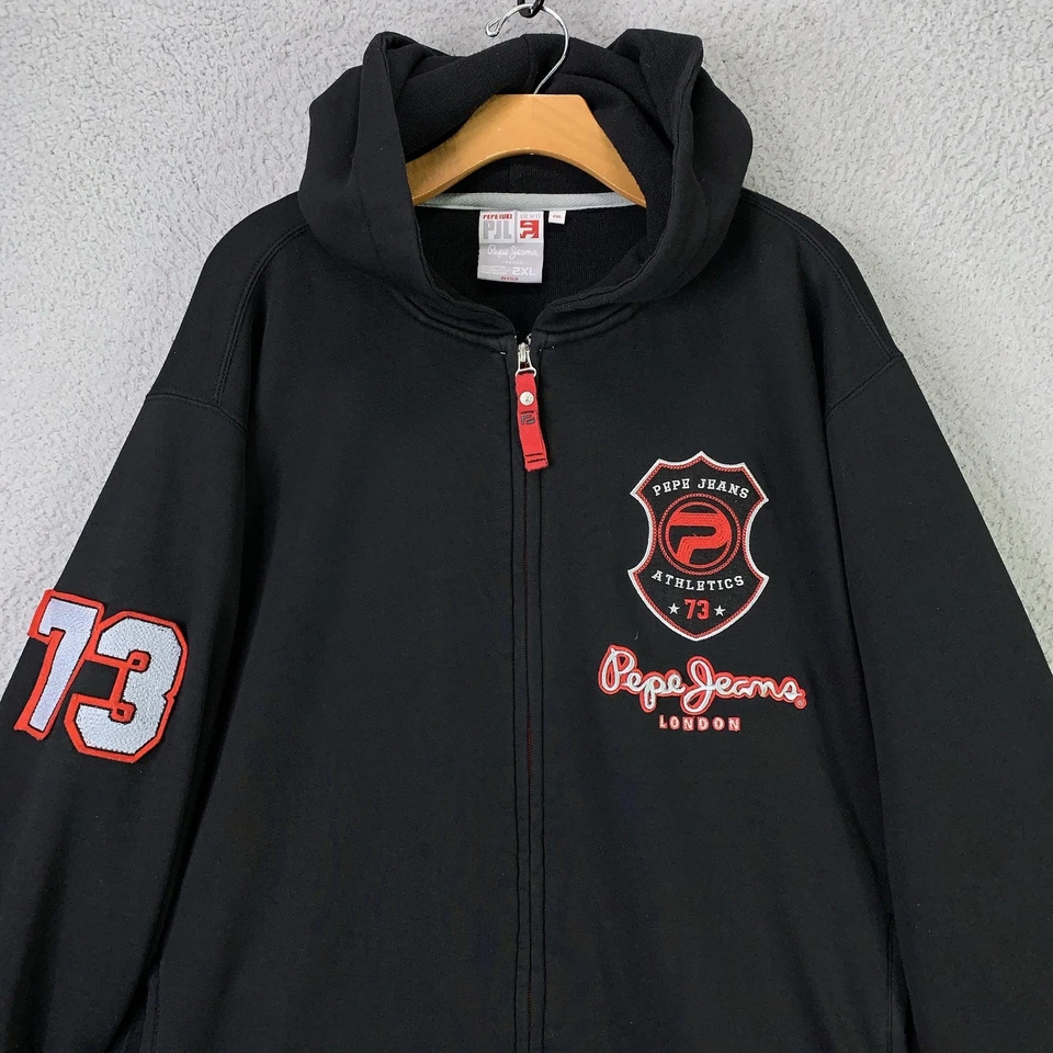 Sudadera con Capucha Pepe Jeans Para Hombre 2XL Negra Años 90 Hip Hop Urbana Streetwear Foto 3 de 4