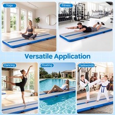 Gymnastic Mat Training Air Mat w/Premium PVC Construction Mobile Tumbling Mat