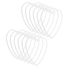 4 Inch Heart Dream Catcher Rings, 12 Pcs Wreath Floral Ring Hoop, White