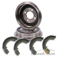 Atec 2X Bremstrommel+ Bremsbacken Hinten FÜR Opel Corsa A B Tigra A