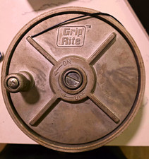 Grip Rite Metal Abrasive Backing Pad Disc Attachment w/ On-Off Knob Silver