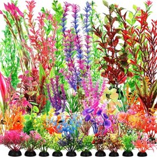 100 Pcs Aquarium Plants Artificial Fish Tank Decorations 1.57 to 11.81 Inches...