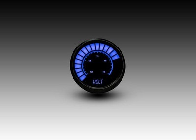 Intellitronix Voltmeter Analog LED Bargraph in Black Bezel - Blue B9015B