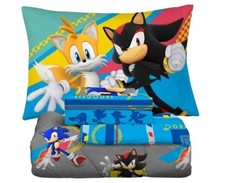 Sonic the Hedgehog "Retro Run" Kids Twin Bed Set-W83866140794