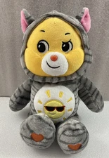 Care Bears Sunshine Bear in Cat Costume Hoodie 12" plush Basic Fun 2021