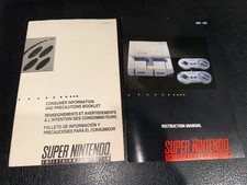 SNES Super Nintendo Console - SNES Instruction Manual w/ Precautions Booklet