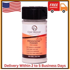 COAT DEFENSE Preventative Powder | Made in USA | 3.5oz Waterless Dog Shampoo